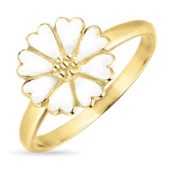 11 mm margeritt ring i forgylt sølv - Magda