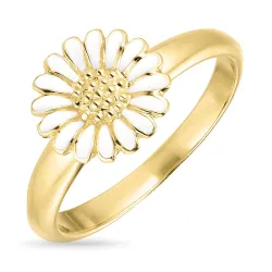 10 mm margeritt ring i forgylt sølv - Matilda