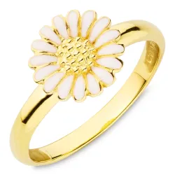 10 mm margeritt ring i forgylt sølv - Matilda