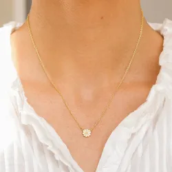 margeritt halskjede i forgylt sølv med anheng i forgylt sølv - Maggie