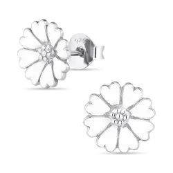 11 mm margeritt ørestikker i sølv - Magda