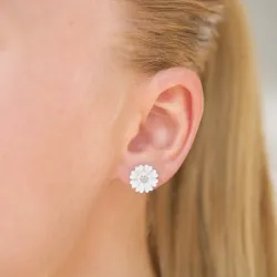 11 mm margeritt ørestikker i sølv - Magda