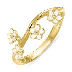 margeritt ring i forgylt sølv - Majse