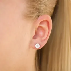 6,5 mm margeritt ørestikker i sølv - Maggie