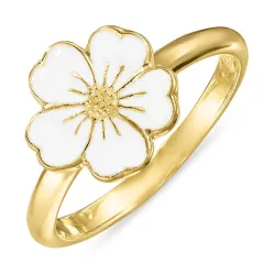 forglemmegei ring i forgylt sølv