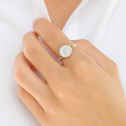 11 mm margeritt ring i sølv - Marie
