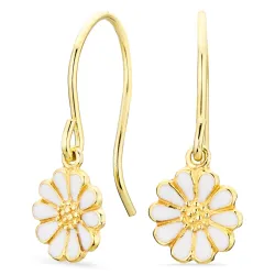 margeritt øredobber i forgylt sølv