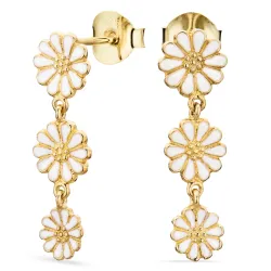 margeritt øredobber i forgylt sølv - Maggie