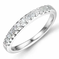 Diamant alliansering i 14 karat hvitt gull 0,24 ct
