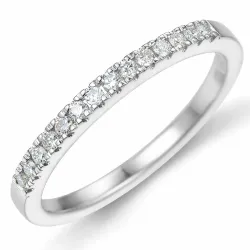 Diamant alliansering i 14 karat hvitt gull 0,15 ct