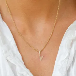 bokstav v anheng i 8 karat - My Letter