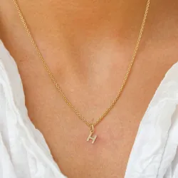 bokstav h anheng i 8 karat