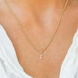 bokstav f anheng i 8 karat - My Letter