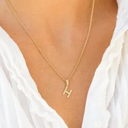 bokstav h anheng i 8 karat