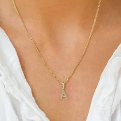 bokstav a anheng i 8 karat - My Letter