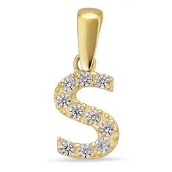 bokstav s anheng i 8 karat - My Letter