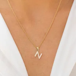 bokstav n anheng i 8 karat - My Letter