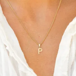 bokstav p anheng i 8 karat - My Letter