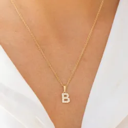 bokstav b anheng i 8 karat - My Letter