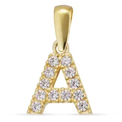 bokstav a anheng i 8 karat - My Letter
