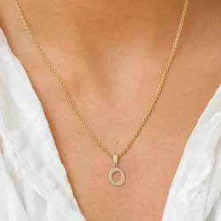 bokstav o anheng i 8 karat