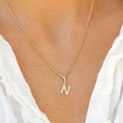 bokstav n anheng i 8 karat - My Letter
