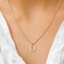 bokstav s anheng i 8 karat - My Letter