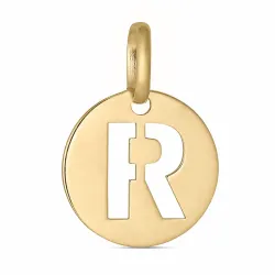 bokstav r anheng i 8 karat