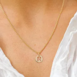 bokstav r anheng i 8 karat - My Letter