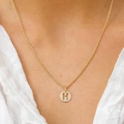 bokstav h anheng i 8 karat