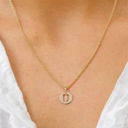bokstav d anheng i 8 karat - My Letter