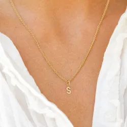 bokstav s anheng i 8 karat - My Letter