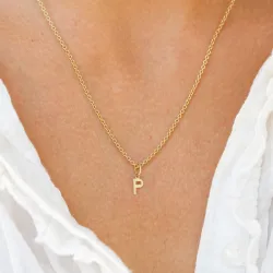 bokstav p anheng i 8 karat - My Letter