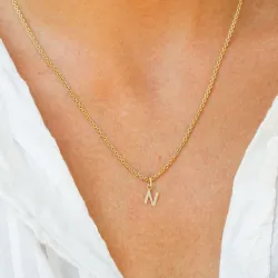 bokstav n anheng i 8 karat - My Letter