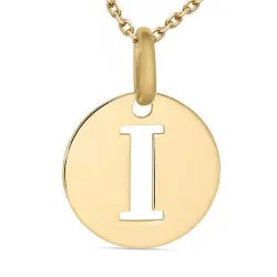 bokstav i halskjede i forgylt sølv med anheng i 8 karat - My Letter