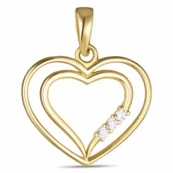 hjerte anheng i 9 karat gull - Gold Collection