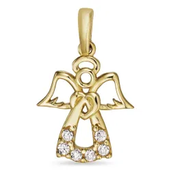 engel zirkon anheng i 9 karat gull - Gold Collection