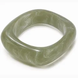grønn bangle i resin - AURA