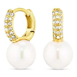 vanntette perle creol i forgylt stål - OCEANA