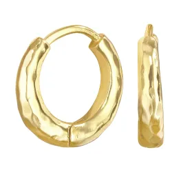 14 mm creol i forgylt sølv