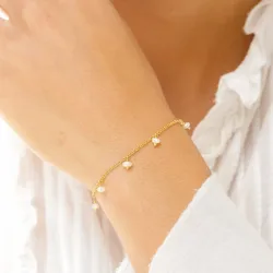 perle armbånd i forgylt sølv  x   - Loom Stones