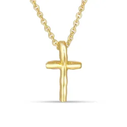 bokstav t anheng med halskjede i forgylt sølv - My Letter