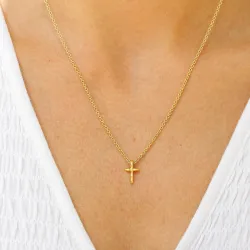 bokstav t anheng med halskjede i forgylt sølv - My Letter