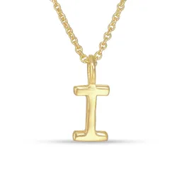 bokstav i anheng med halskjede i forgylt sølv - My Letter