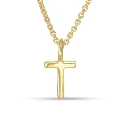 bokstav t anheng med halskjede i forgylt sølv - My Letter