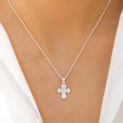 12,5 x 14,5 mm dagmarkors anheng i sølv - Amoré