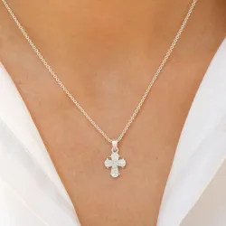 10,5 x 12,5 mm dagmarkors anheng i sølv - Amoré