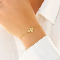 12 x 10,5 mm dagmarkors armbånd i forgylt sølv - Amoré