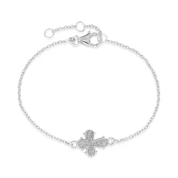 12 x 10,5 mm dagmarkors armbånd i sølv - Amoré