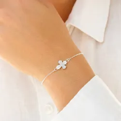 12 x 10,5 mm dagmarkors armbånd i sølv - Amoré